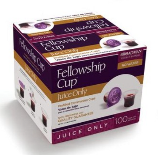 Fellowship Cup Juice-Only Prefilled Communion Cups, Box of 100