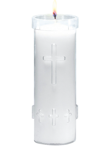 7-Day Unbreakable Sanctuary Candles (8" x 2-5/8") (Box of 24) - Emkay