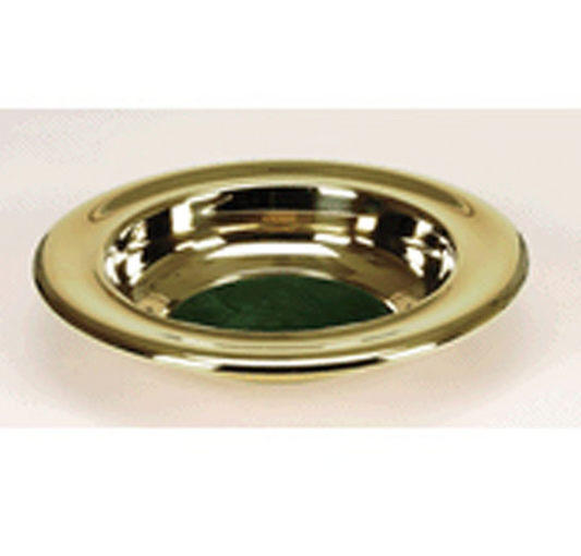 RemembranceWare Brass Offering Plate with Green Felt